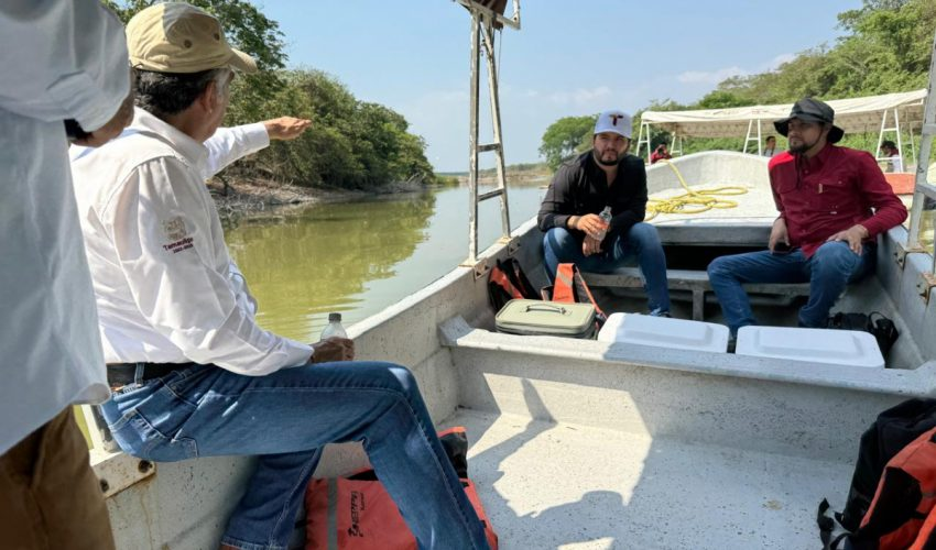 SUPERVISA AMÉRICO TRABAJOS DE DRAGADO EN EL SISTEMA LAGUNARIO EN EL SUR DE&nbsp;TAMAULIPAS